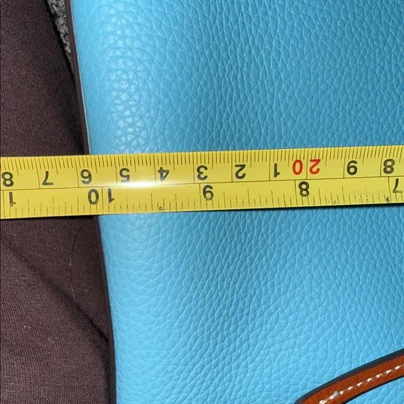 Dooney & Bourke Blue & Tan Leather Tote Bag LIKE NEW - Picture 15 of 15